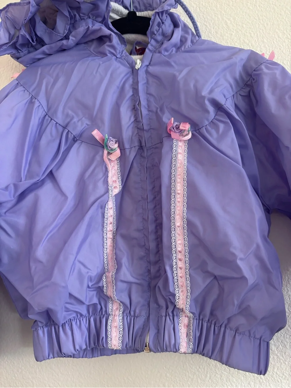 vintage Tot Trends purple windbreaker jacket size 4T